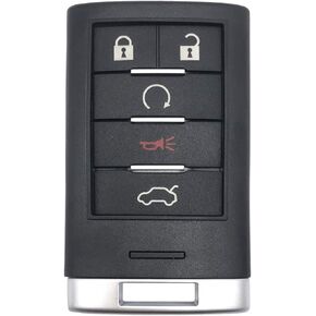 5 Buttons Replacement Key Fob Cover Case fit for 2008-2013 Cadillac CTS STS XTS SRX ATS ELR Coupe Smart Keyless Entry Key Fob Shell