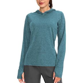 KINGFEN Women's UPF 50+ Sun Protection Shirt Long Sleeve Lightweight Hoodie UV Quick Dry Shirts Hiking Long Sleeve Tops