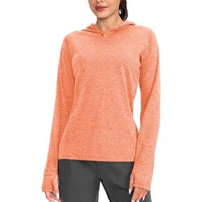 KINGFEN Women's UPF 50+ Sun Protection Shirt Long Sleeve Lightweight Hoodie UV Quick Dry Shirts Hiking Long Sleeve Tops
