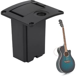 Tomotato 9V Battery Cover Battery Box Case Compartment Holder for Active Guitar Bass(Black)