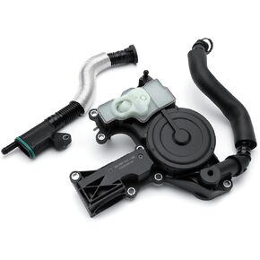 SHUNSEN PCV Valve Engine Crankcase Vent Valve Oil Separator with Breather Hose KitCompatible with 2012-2018 Audi A4 A5 A6 Q5 Quattro Allroad 2.0T Only 06H103495AE 06H103495J 06H103495AK