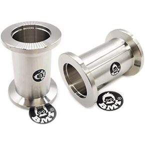 bmotiontech Full Nipple with KF25 NW25 Flange Straight Tube, 1PC CNC work piece, high vacuum integrity (KF25 50mm, Pack of 2 pcs)