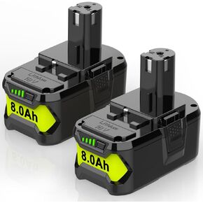 ANTRobut 2Packs 8.0Ah Battery Compatible with Ryobi 18V Battery P108 P102 P103 P104 P105 P107 P109 P122 P145 Replacement Ryobi Batteries