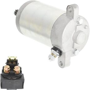 Starter and Relay Solenoid Replacement for Kawasaki Bayou 220 KLF220 1988-2002 21163-1130 21163-1253 21163-1266