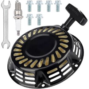 Yerbay Pull Start Recoil Starter Assembly for Predator 212cc 196cc 5.5hp 6.5hp Coleman BT200X CT200U Hammerhead 80 go kart TrailMaster 163 196 go kart Mini Bike MB200 OHV Engine
