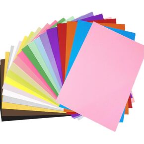 Colored Lightweight Construction Paper - A4 Origami Paper 200 Sheets Colored Paper, 20 Colors Colored Printer Paper Copy Paper, 8.3" X 11.7" Multipurpose Colored 70GSM for DIY Kids Art Craft