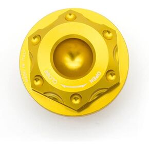 PROCNC Motorcycles Aluminum Engine Oil Filler Cap for Fit for Yamaha YZF R6 99-14 R6S 06-09 R1 98-14 R3 15-18 FZ6R 09-14, FZ1 01-09 FJR1300 03-09 FZ6 04-09 YFM600 98-01 (Gold)