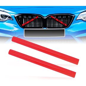 ألفا رايدر متوافق مع BMW F20 F30 F21 F22 F23 F31 F32 F33 F34 F36 F40 F44 الجبهة مصبغة إدراج شرائط تقليم إطار غطاء ملصقات ديكورات السيارة الأحمر (2PCS) in Kuwait