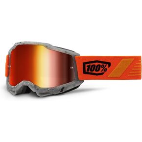 100% Accuri 2 Motocross & Mountain Biking Adult Goggles (Schrute - Mirror Red Lens)
