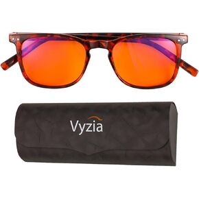 Blue Light Glasses For Sleep - Orange Tinted Lenses Help Produce Melatonin For Sleep and Reduce Computer Eyestrain For Women and Men, Lightweight Blue Blocker Glasses - Light Sensitivity Relief