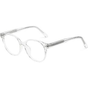 ANRRI Pink Blue Light Glasses For Women Retro Round Blue Light Filter Computer Eyeglasses Fashion Anti Eyestrain