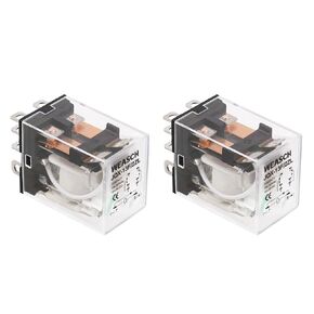 قطعتان من مرحل الطاقة الكهرومغناطيسية، JQX-13FL 2Z، ملف DC 24V، DPDT، 10A 8Pin، مع ضوء مؤشر LED (2)