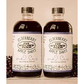 Fat Stone Farm Elderberry Apple Shots 2x 9.3 fl. oz bottles (New)