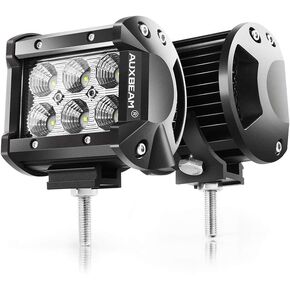 Auxbeam LED Light Bar 4" 18W LED Pods 1800lm Flood Beam Driving light Off Road Lights for SUV ATV UTV Trucks Pickup Jeep Lamp (Pack of 2)
