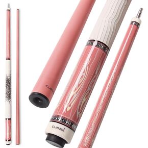 Cuppa Woman Carbon Fiber Pool Cue Stick 10.5/11.5/12.5mm Tip Ladies Leather Wrap Pink Low Deflection Pool Stick with Case Professional