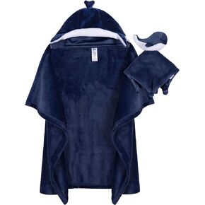 Gerber Baby Unisex Hooded Wearable Blanket & Security Blanket Set, Dino Time, One Size