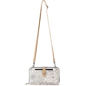 Sakroots Artist Circle Smartphone Crossbody, Lake Flower Garden