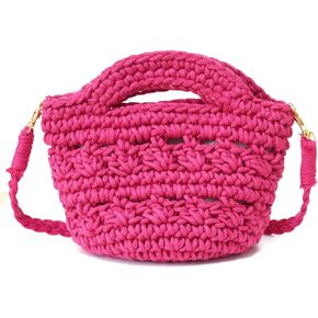 Handwoven Crossbody Handbag Summer Beach Bucket bag Cotton Crochet Shoulder Bag Basket Purse for Women