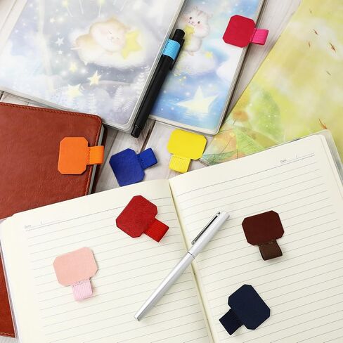 16 Pcs Pen Loop Self-Adhesive Pencil Loop Holders Pen Holder Elastic Pen Loop Leather Designed Pen Holder Loop for Stylus, Pencil, Notebooks Journals(16 Colors) in Saudi Arabia