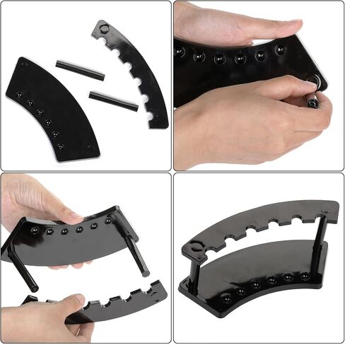 حامل أقلام بلاستيكي من SOUJOY مكون من 8 قطع، حامل عرض القلم ذو 6 فتحات، رف قلم الحواجب الأسود، منظم فرش المكياج لمتجر المدرسة والمكتب المنزلي in Kuwait