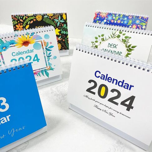 2024 Small Desk Calendar, Standing Desk Calendar, Jan 2024 - Dec 2024 Flip Desktop Calendar, 9''×7.3'' Desk Calendar Small Monthly Desk Calendar for Home, Office and School (2024 Blue) in Saudi Arabia
