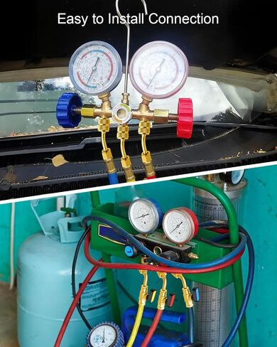 AC Refrigerant Angle Ball Valve Set Fits for R410A R134A R22 HVAC AC Mini Split System with R410a Adapter, R134A Refrigerant Tank Adapter, Valve Core and Remover in Saudi Arabia