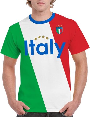 Italy Italia Flag Sports Soccer Football Men's Short-Sleeve Top T-Shirt Jersey in Saudi Arabia