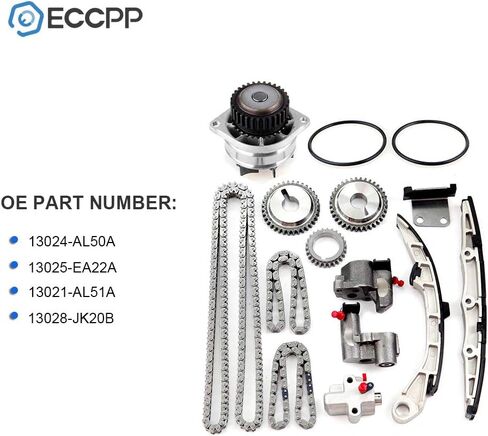 مضخة مياه بسلسلة توقيت ECCPP TS20967 تناسب 2002-2007 لنيسان مورانو 350Z ماكسيما VQ35DE 3.5L in Saudi Arabia