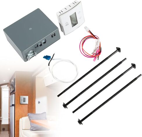 Replacement for Dometic 3316230.000 RV Thermostat with LCD Display, CT Single Zone 12V DC Wall Thermostat with Control Kit for Cool/Furnace Control, Polar White in Saudi Arabia
