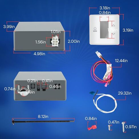 Replacement for Dometic 3316230.000 RV Thermostat with LCD Display, CT Single Zone 12V DC Wall Thermostat with Control Kit for Cool/Furnace Control, Polar White in Saudi Arabia