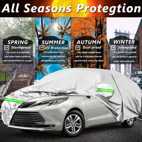 for Audi Q3 2008-2023 Car Cover,Sun Rain UV Dust Snow Protection Outdoor Cover,Waterproof 190T All Weather Car Covers with Zipper Door in Saudi Arabia