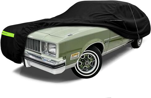 Waterproof Car Cover Compatible with 1978-1997 Oldmobile Cutlass Sedan/Coupe Accessories, 210T All Weather Car Covers with Zipper&Lock for Car Dust Snow Rain Hail Protection(Base/S/Supreme/442) in Saudi Arabia
