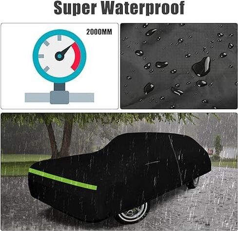 Waterproof Car Cover Compatible with 1978-1997 Oldmobile Cutlass Sedan/Coupe Accessories, 210T All Weather Car Covers with Zipper&Lock for Car Dust Snow Rain Hail Protection(Base/S/Supreme/442) in Saudi Arabia