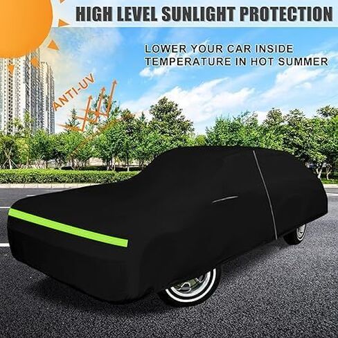 Waterproof Car Cover Compatible with 1978-1997 Oldmobile Cutlass Sedan/Coupe Accessories, 210T All Weather Car Covers with Zipper&Lock for Car Dust Snow Rain Hail Protection(Base/S/Supreme/442) in Saudi Arabia