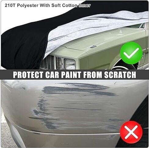 Waterproof Car Cover Compatible with 1978-1997 Oldmobile Cutlass Sedan/Coupe Accessories, 210T All Weather Car Covers with Zipper&Lock for Car Dust Snow Rain Hail Protection(Base/S/Supreme/442) in Saudi Arabia