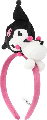 Kuromi Pink Headband With Character Charm & Plush in Saudi Arabia