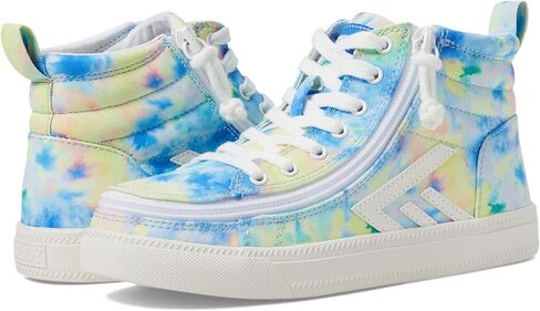 BILLY Footwear Kids CS Sneaker High (Little Kid/Big Kid) - Canvas Upper - Lightweight Canvas Lining Blue Watercolor 3 Little Kid M in Saudi Arabia