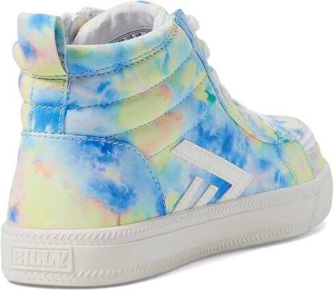 BILLY Footwear Kids CS Sneaker High (Little Kid/Big Kid) - Canvas Upper - Lightweight Canvas Lining Blue Watercolor 3 Little Kid M in Saudi Arabia