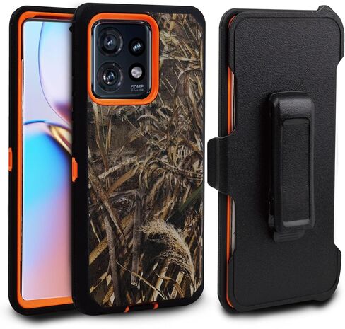 متوافق مع هاتف Motorola Edge 2023/Edge 40، جراب متين مع حافظة بمشبك حزام، حافظة دوارة متينة مقاومة للصدمات، غطاء هاتف صلب (شريطي) in Kuwait