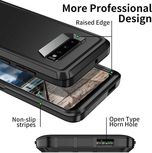 for Galaxy S10 Case,Heavy Duty Shockproof Dust/Drop Poof 3 Layers Full Bady Protection Rugged Cover for Galaxy S10 6.1 inch,Turquoise in Saudi Arabia
