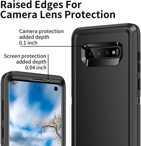 for Galaxy S10 Case,Heavy Duty Shockproof Dust/Drop Poof 3 Layers Full Bady Protection Rugged Cover for Galaxy S10 6.1 inch,Turquoise in Saudi Arabia