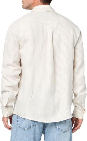PAIGE Men's Peters Linen Pinstripe Button Up Shirt in Saudi Arabia