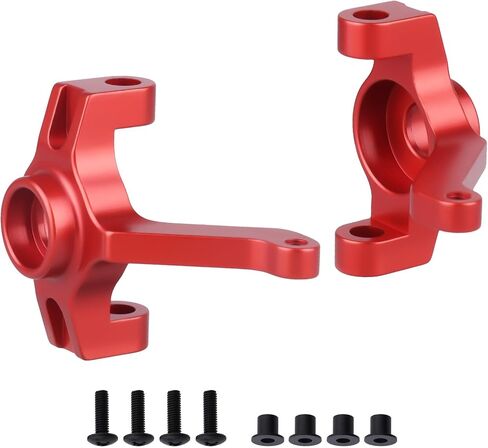 Hobbypark Aluminum Caster Mounts Steering Knuckles Hub Carrier (L/R) for Redcat Everest Gen7 PRO/Sport Replacement of 180002 (Set of 2) (Red) in Saudi Arabia