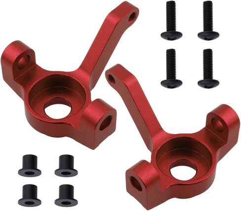 Hobbypark Aluminum Caster Mounts Steering Knuckles Hub Carrier (L/R) for Redcat Everest Gen7 PRO/Sport Replacement of 180002 (Set of 2) (Red) in Saudi Arabia