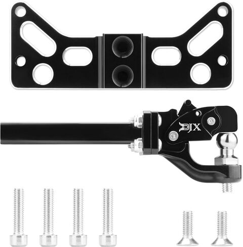 DJX 1:6 Scale Accessories Metal Tow Hook Trailer Hitch for 1/6 RC Rock Crawler 4WD SCX6 Jeep JLU Wrangler (Black) in Kuwait