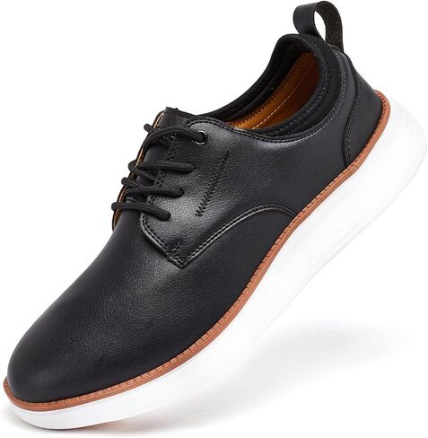 HOBIBEAR Men's Leather Dress Shoes Oxfords Shoes Business Casual Derby Sneakers Walking Lightweight Comfortable in Saudi Arabia