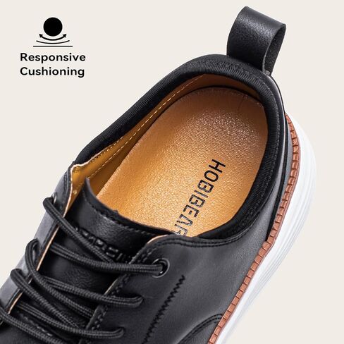 HOBIBEAR Men's Leather Dress Shoes Oxfords Shoes Business Casual Derby Sneakers Walking Lightweight Comfortable in Saudi Arabia