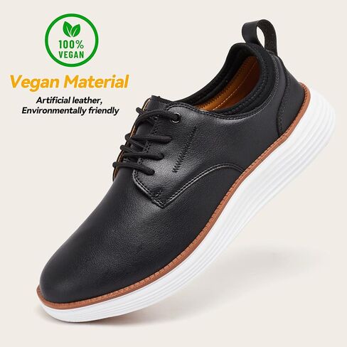 HOBIBEAR Men's Leather Dress Shoes Oxfords Shoes Business Casual Derby Sneakers Walking Lightweight Comfortable in Saudi Arabia