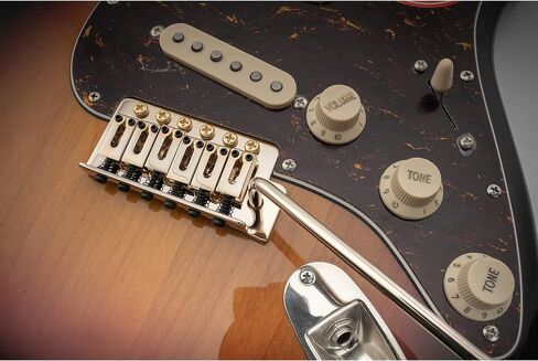 Musiclily Pro 52.5 ملم حديث 6 براغي جسر تريمولو 36 ملم كتلة قصيرة للجيتار الكهربائي على طراز Squier Strat، كروم in Saudi Arabia