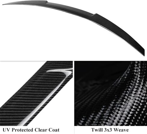 AeroBon Real Carbon Fiber Trunk Spoiler Compatible with 2007-2016 Audi A5 2-Door Coupe 8T3 (H Style) in Kuwait